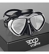 Adult Scuba Diving Mask, Anti-Fog Snorkel Goggles Tempered Glass Swim Mask Goggles with Nose Cove...