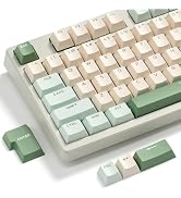 OHY XVX Keyboard Keycaps,Green Grape Pudding Double Shot PBT Cherry Profile 138 Keys Non-Transpar...