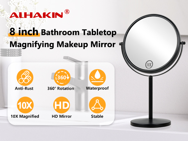10x magnifying makeup mirror with stand
