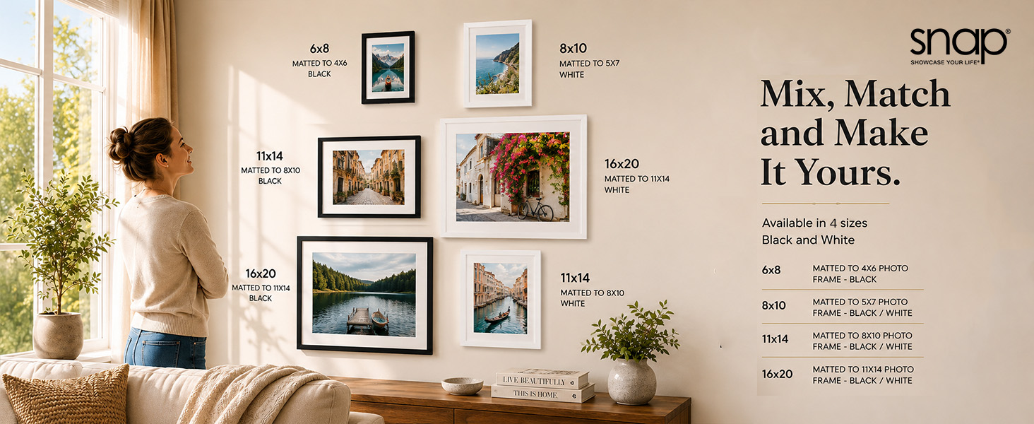 Snap Linear Frames Available Sizes