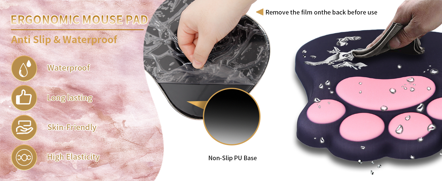 black cat mouse pad
