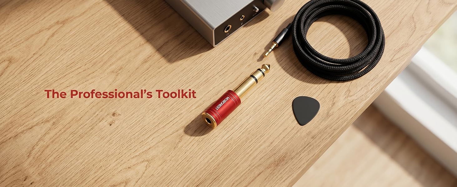 3.5mm to 1/4 Stereo Audio Adapter, 3.5mm to 1/4 (6.35mm) Headphone Adapter