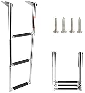 Amarine-made 3 Step Stainless Steel Telescoping Boat Ladder Swim Step