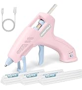 Cordless Hot Glue Gun, 20W Glue Gun with 30 Glue Sticks, 90S Fast Preheating, 2600mAh USB-C Recha...