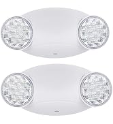 LIT-PaTH LED Emergency Lighting Fixtures with 2 LED Bug Eye Heads and Back Up Batteries- US Stand...