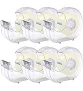 OWLKELA - 6 Pack Clear Tapes and Refillable Dispensers, Transparent Tape Refills, Office Tape wit...