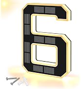 9" Solar Powered House Numbers for Outside, XTAUTO 300LM Large Modern Backlit Address Signs Auto ...