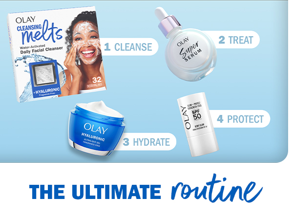 The ultimate routine. Cleanse, Treat, Hydrate, Protect