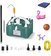 Kusamue Electric Balloon Pump 4-in-1 Air Pump Portable Electric Balloon Blower Machine Dual Nozzl...