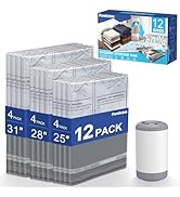 Fantictas Travel Vacuum Storage Bags with Rechargeable Air Pump, 12 Pack Portable Space Saver Bag...