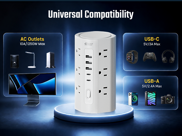 universal compatibility outlet tower