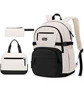 WINDARS Backpacks for Women 15.6 Inch Laptop Bag with USB Charger Port for Work Travel Trip 3 Pcs...