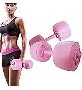 Water Filled Dumbbells Set for Women, Travel Weights Adjustable Water Dumbbells Up to 5~12 Lbs(1 ...