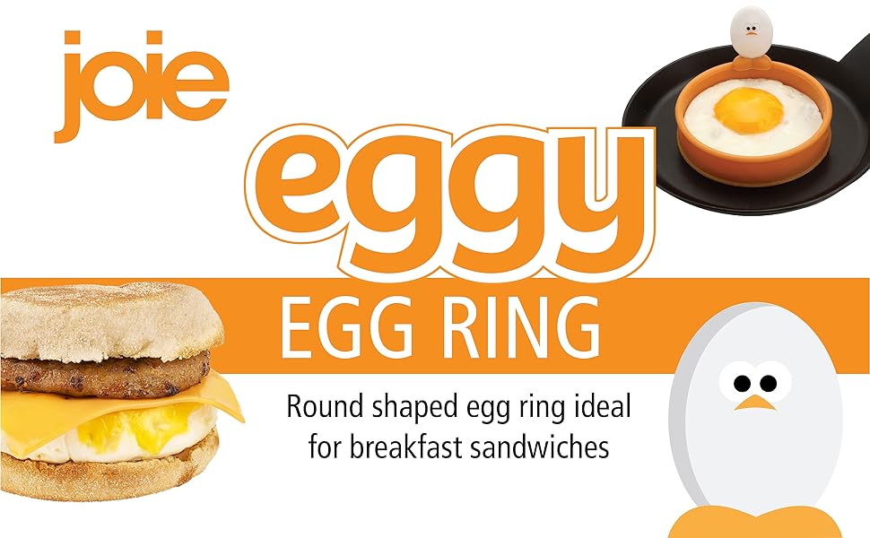 Eggy egg ring is a round shaping tool for crafting the perfect breakfast sandwich