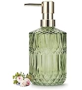 IVAILEX Glass Soap Dispenser Hand Soap Dispenser 12oz/390ml Soap Dispenser Bathroom Kitchen Soap ...