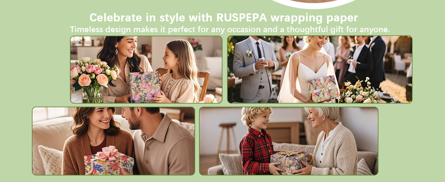 kraft paper roll herbs flowers bouquet paper for women mom