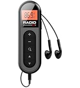 FM Portable Radio, Rechargeable Pocket Radio with Best Reception Digital Tuning, LCD Screen,Belt ...