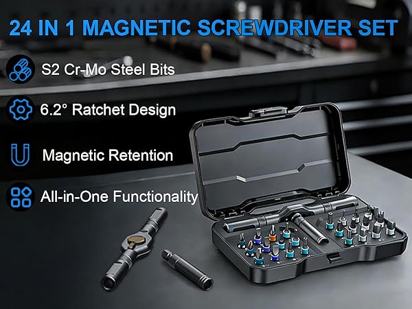 24 in 1 magnetic screwdriver set precision screwdriver