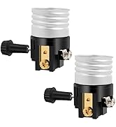 UL Listed E26 Light Socket ,Baocuz Lamp Socket Replacement with ON/Off Switch Knob,Lamp Parts Rep...