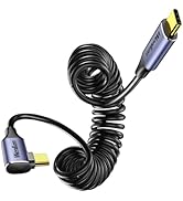 Coiled USB C Cable for CarPlay & Android Auto, 100W/5A PD Fast Charging Type C Cable, 480Mbps Dat...