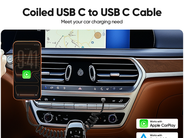 coiled usb c cable