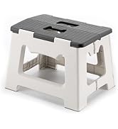 ZLMHYYM 9'' Folding Step Stools for Adults and Kids, Hold Up to 300 lbs, Portable Foldable Step S...