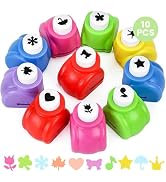 LOVEINUSA 10Pack Shape Paper Hole Punch Craft Set, Scrapbook Supplies | For DIY Crafting, Scrapbo...