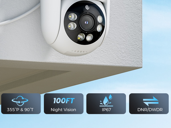 Hiseeu 360° view wired cameras