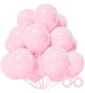 110pcs Light Pink Balloon 12 inch, Light Pink Latex Balloons for Birthday Party Baby Shower Weddi...