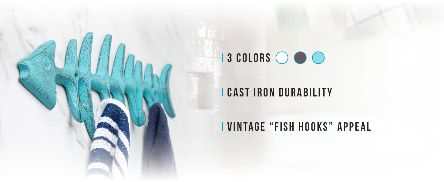 fish bones wall mounted towel rack comfify