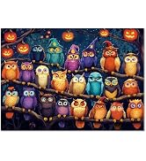 Halloween Owls Jigsaw Puzzle - 1000 Piece Jigsaw Puzzle for Adults - Challenging Puzzle Perfect f...