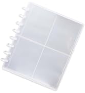 XiowDow Discbound Photo Album with Clear PET Cover 20 Sheets Clear PP Sleeves 8 Discs Bound Organ...