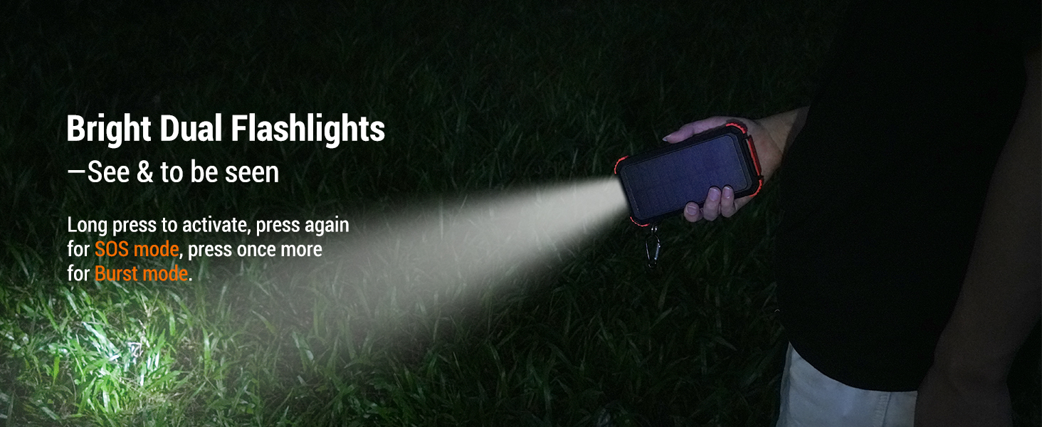 Bright Dual Flashlights ---See and to be seen