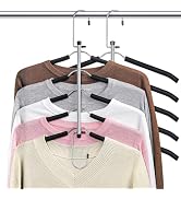 Clothes Hangers Space Saving Shirt Organizer, Non Slip Multi Shirt Hangers for Closet with Foam P...