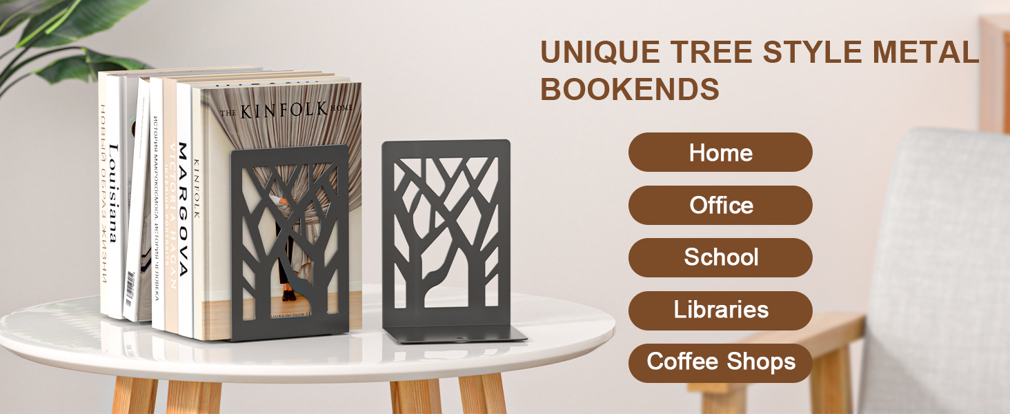metal bookends for shelves