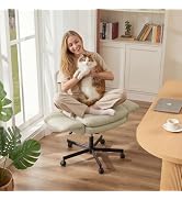 Bestier Criss Cross Office Chair with Flip-Up Armrests, Swivel Makeup Vanity Chair with Wheels & ...