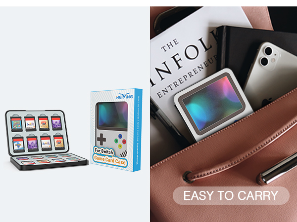 Switch game card case feature