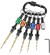 FACAINCXS 12PCS Countersink Drill Bit Set with Bit Holder, #4#6#8#10#12 Tapered Drill Bit for Woo...
