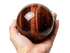 crystal sphere set red tiger eye