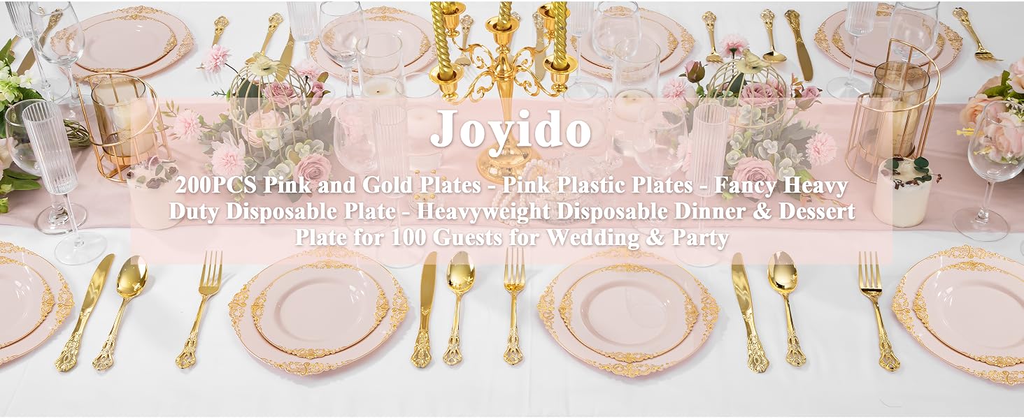 Pink plastic plates