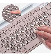 64PCS Clear Glass Nail Art Typing Stickers, Raised Keyboard Stickers for Long Nail Keyboard Cover...