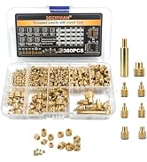 3DZWMAN Heat Set Thread Inserts 380pcs Boxed with M2 M2.5 M3 M4 M5 M6(1/4) M8 Insert Tips for 3D ...