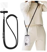 AULEEP Universal Phone Lanyard Corssbody, Anti-theft Phone Strap for Women Men, Adjustable Phone ...