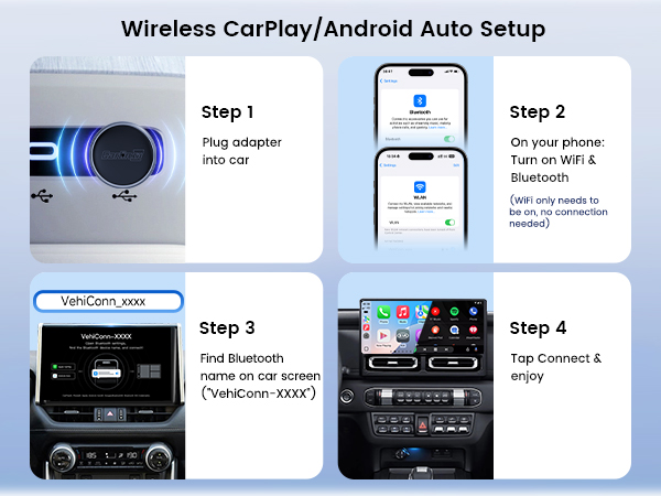 carlinkit mini ultra 3 wireless connection steps easy install auto reconnection