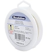 Beadalon German Style Wrapping Wire, Round, Silver Plated, 20 Gauge, 78 ft