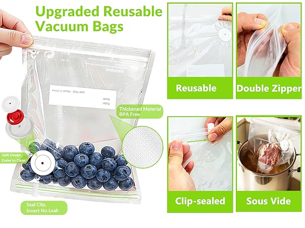 Upgraded Reusable Vacuum Bags