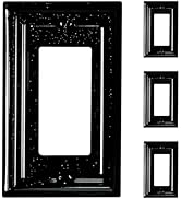 Kisrvopn Metal Electrical Outlet Covers, Light Switch Cover Wall Plates, Mid Size Thicker Decorat...