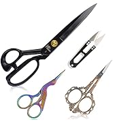 BIHRTC Professional 9 inch Dressmaking Tailor Scissors Small Embroidery Scissors Sharp Fabric Sew...