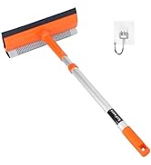 Window Squeegee for Home, Window Cleaner Tool with Extension Pole 20.3''-30'', Window Washer for ...