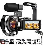 Acuvar 4K Video Camera Camcorder 48MP Auto Focus Vlogging Camera for YouTube 60FPS 18X Zoom Digit...